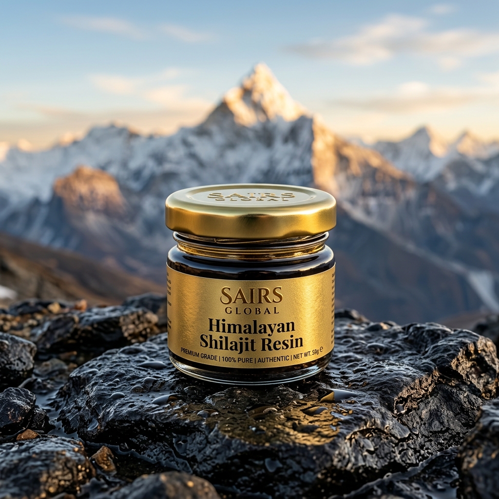 Sairs Global Himalayan Shilajit Resin in Luxury Glass Jar